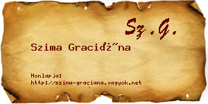 Szima Graciána névjegykártya